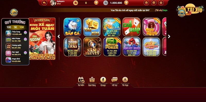 Những trò chơi có tại Bay247 vip